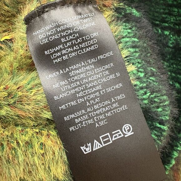 Urban Outfitters Green Yellow Thea Fuzzy Plaid Cropped Cardigan Size XS Womens - Picture 5 of 8